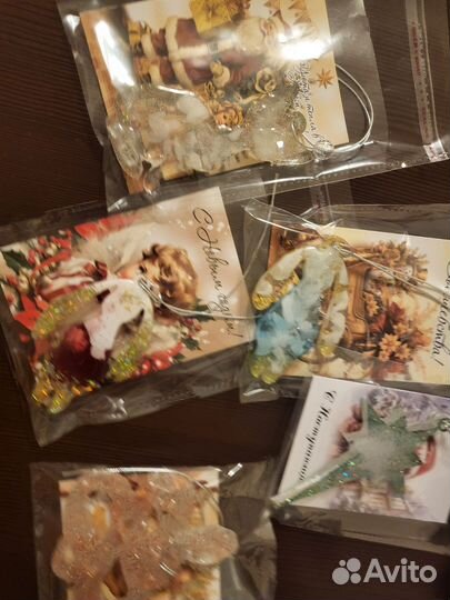 Елочные игрушки из эпоксидной смолы