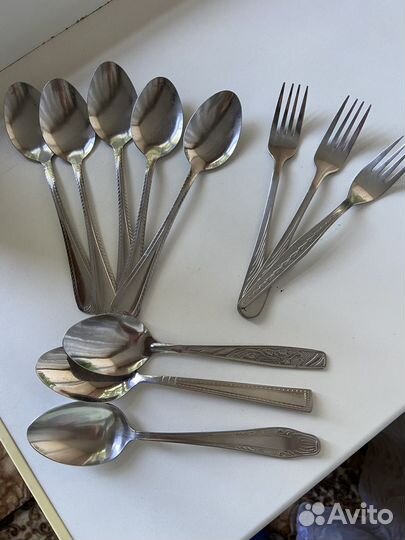 Ложки и вилки, б/у, за все