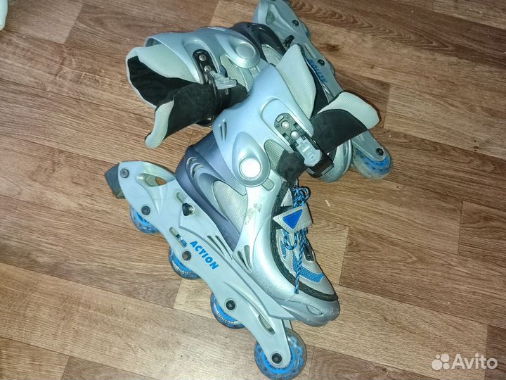 Роликовые коньки action до 39 размера