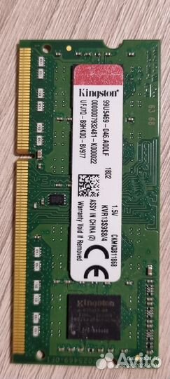 Модуль памяти Kingston sodimm DDR3, 4гб