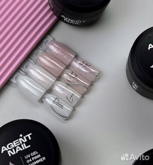 Гель для наращивания ногтей с шиммером