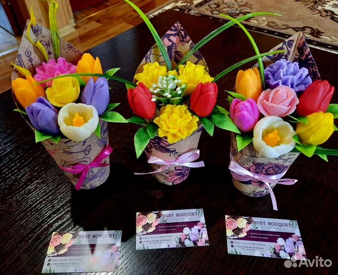 Букеты из мыла ручной работы