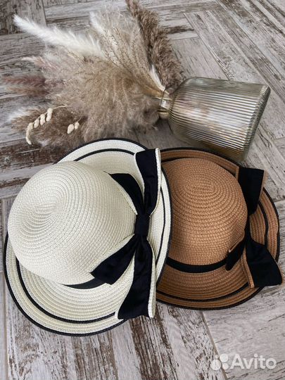Шляпа женская летняя с бантом