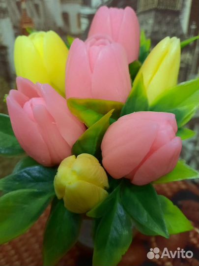 Тюльпаны, подарки из мыла