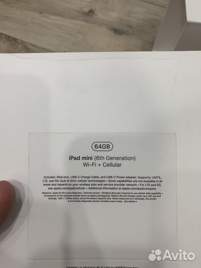 iPad mini 6 64gb Wi-Fi + Cellular Space Grey