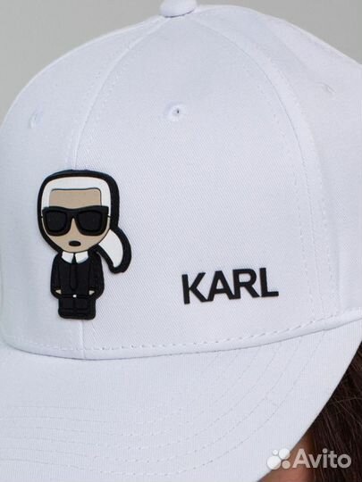 Кепка бейсболка женская белая Karl Lagerfeld