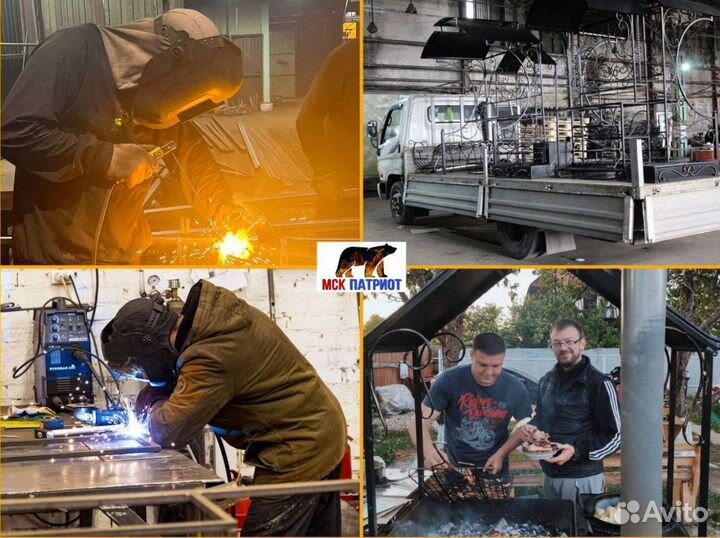 Мангал с печью под казан