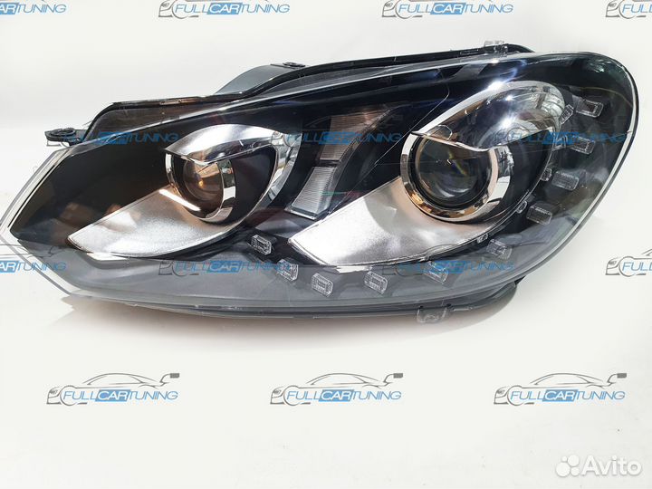 Фара левая правая Golf 6 линзованная с дхо