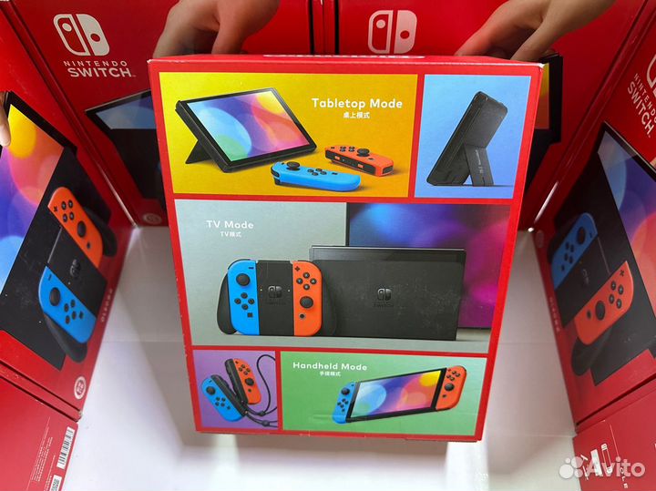 Новая Приставка Nintendo Switch Oled, неон (HK)