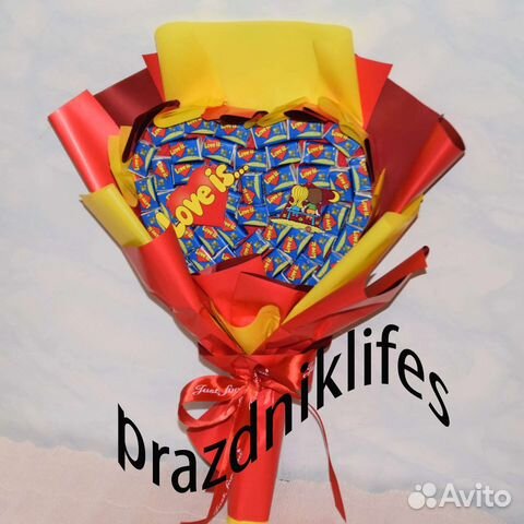 Букет из жвачки love is