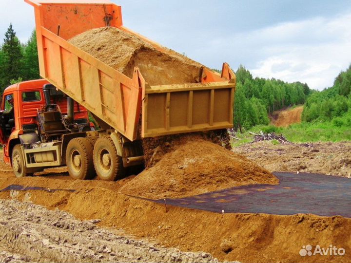 Песок \ Отсев гранитный мытый с доставкой от 3кубо