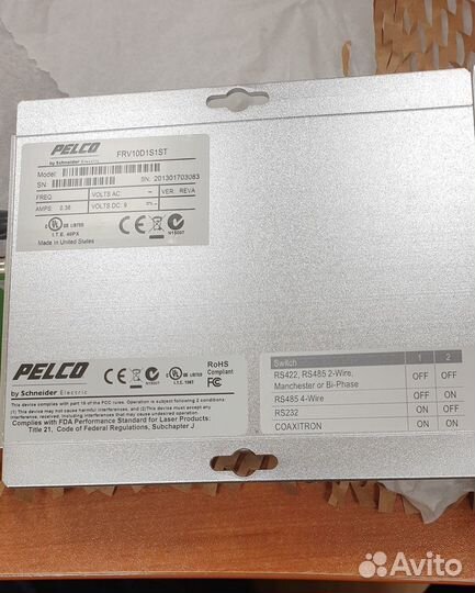 Pelco Передатчик FTV10D1S1ST, приемник FRV10D1S1ST
