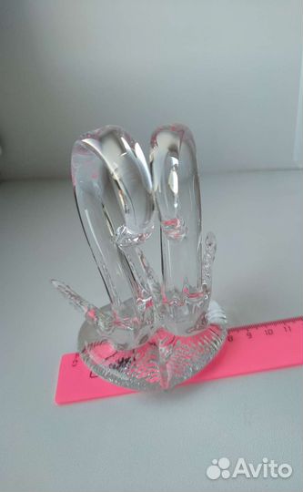 Статуэтки лебеди хрусталь и козёл с подсветкой