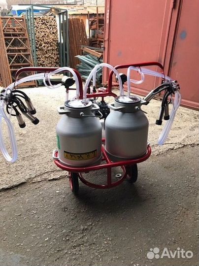 Доильный аппарат 2 пульсатора 2 бидона telsar