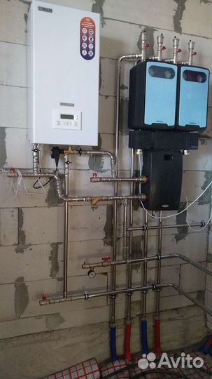 Монтаж радаторов отопления, тёплый пол, вода