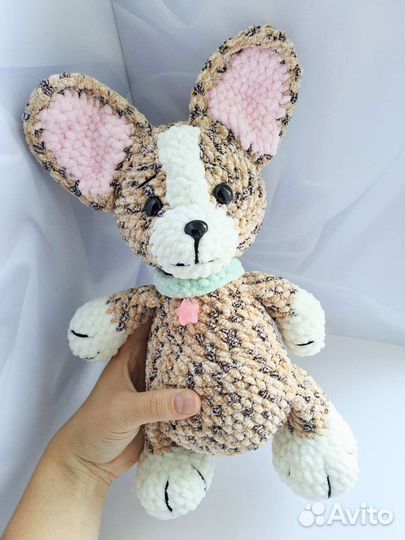 Вязаная игрушка Корги