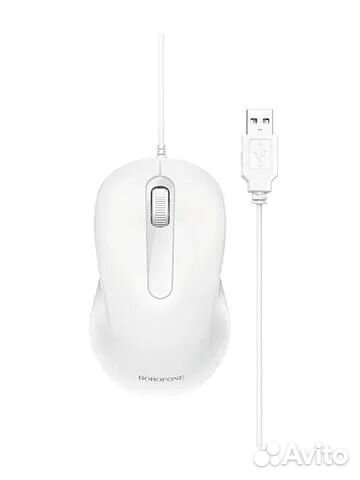 Мышь проводная borofone BG4 Business USB (белый)