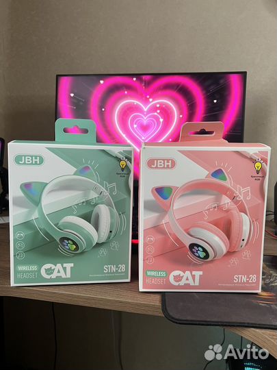 Наушники с кошачьими ушками