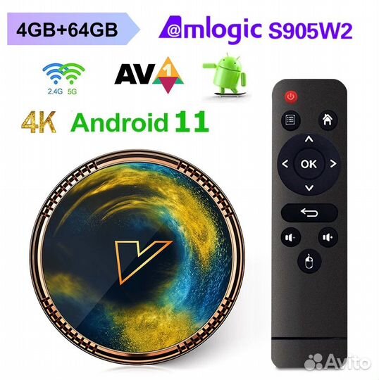 Смарт TV BOX приставка 4G - 64G новый в упаковке