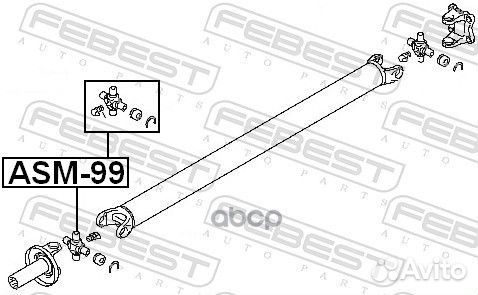 Крестовина кард.вала mitsubishi L200 /pajero AS