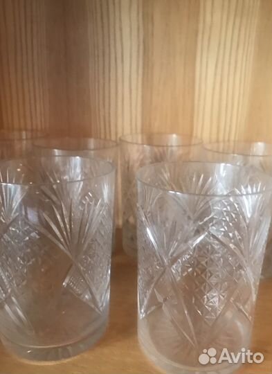 Графин хрустальный СССР рюмки, 6 стопок