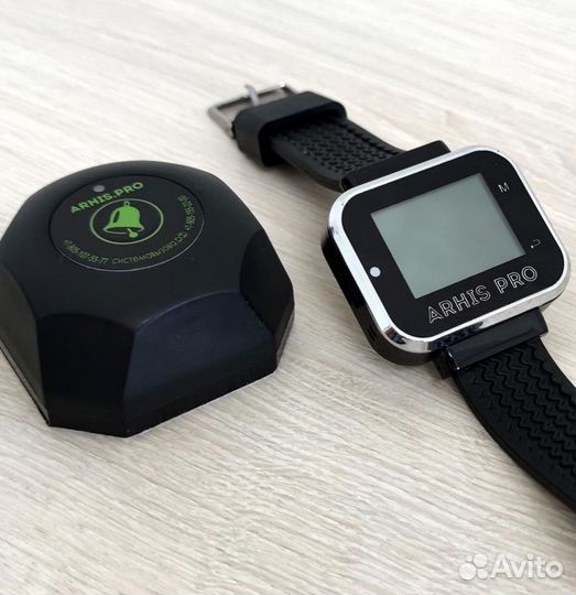 Кнопка вызова официанта модель Бургер с часами