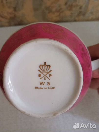 Молочник фарфор, деколь, ГДР. германия