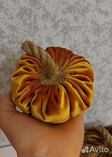 Тыква декоративная текстильная