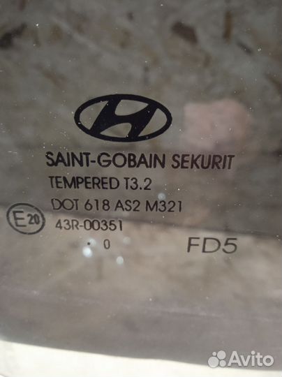 Стекло двери задней правой Hyundai i30