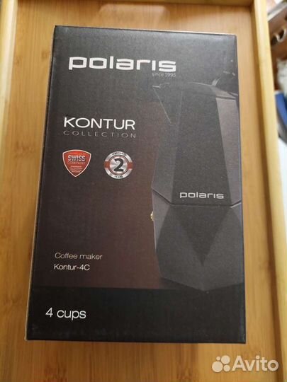 Гейзерная кофеварка Polaris Kontur-4c