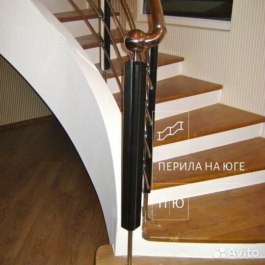 Перила с деревом