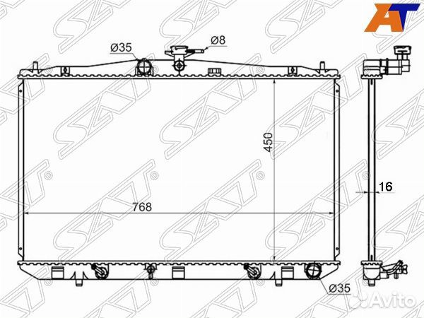 Радиатор lexus RX 09-15