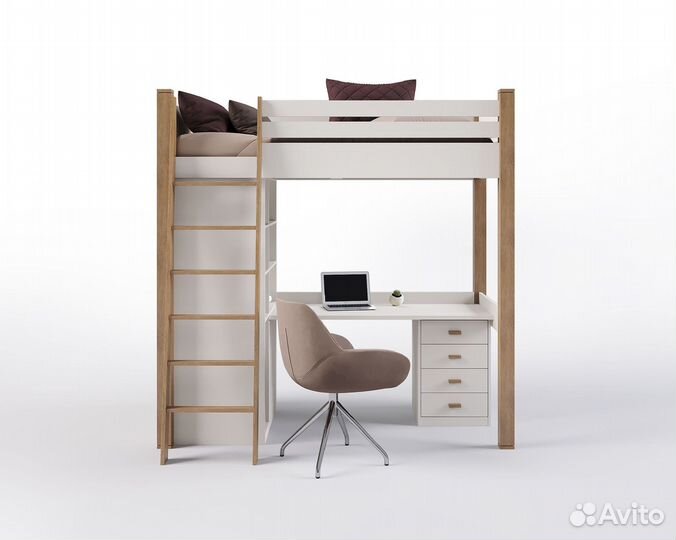 Кровать-чердак со столом