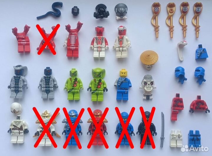 Lego Ninjago 2012 год минифигурки все ориг