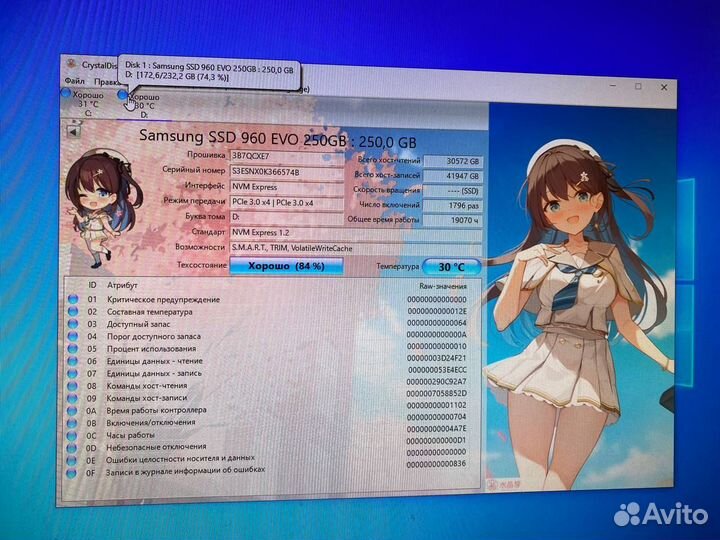 Ssd m2 nvme 256GB разные
