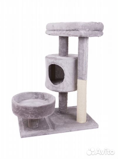 Дом-когтеточка для кошек, серый, 60х38х90 см