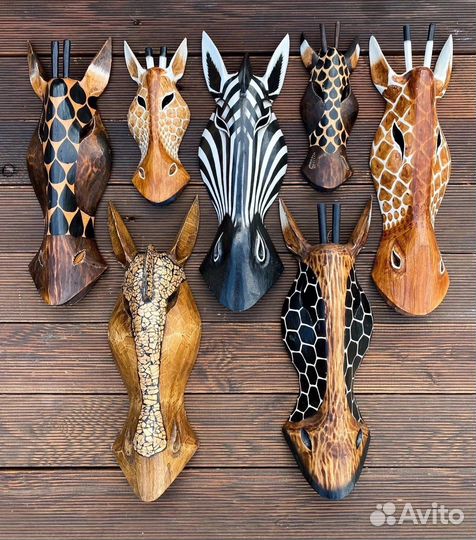 Маска интерьерная, ручной работы из дерева