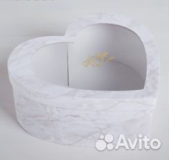 Коробка-сердце с PVC With love, 16 х 14 х 6 см