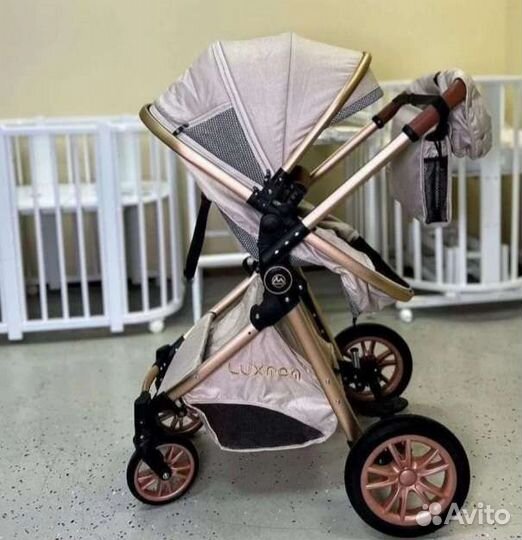 Коляска 2в1 /3в1 трансформер Новая (светлый)