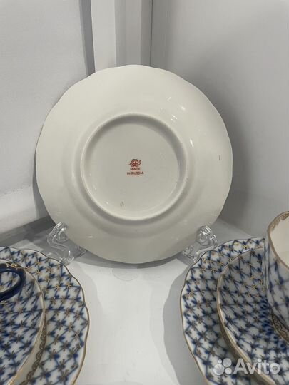 Кофейная тройка лфз кобальтовая сетка