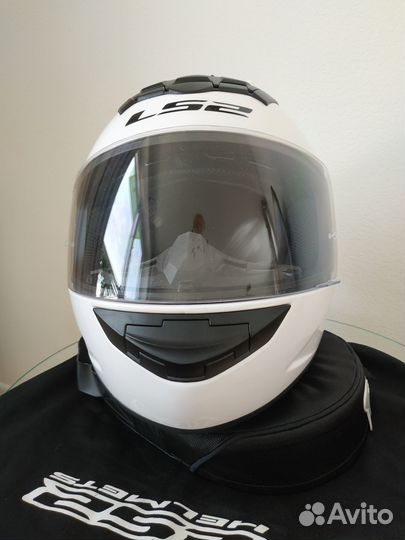 Мотошлем белый LS2 Rookie, размер S