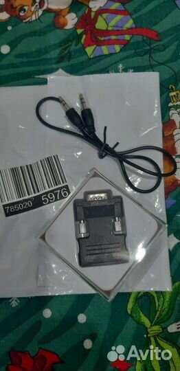 Адаптер переходник hdmi(f) - VGA(m) -AUX 3,5 jack