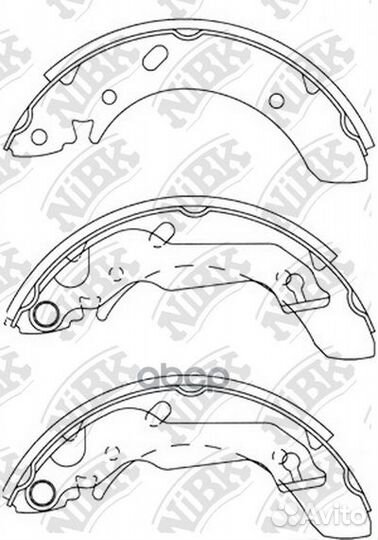 Колодки тормозные барабанные задние FN11158 NiBK