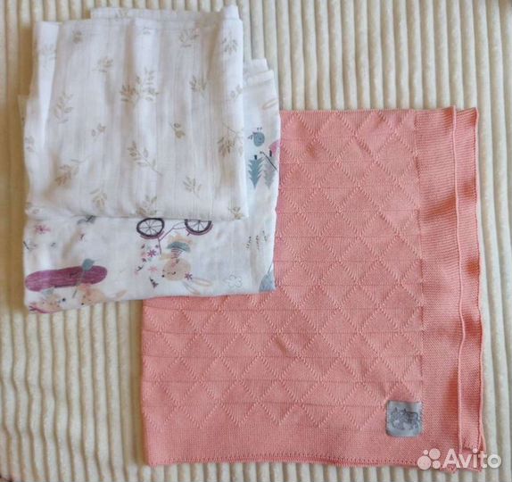 Плед детский + муслиновые пеленки