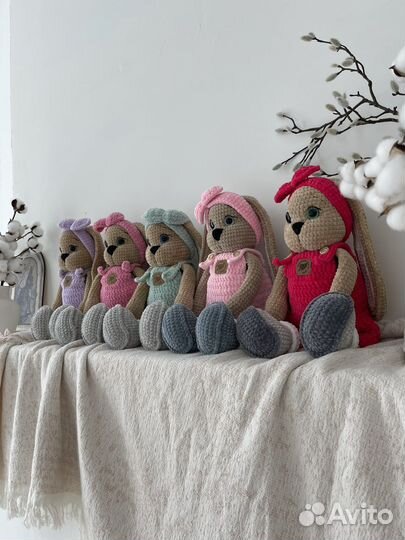 Вязаные игрушки, зайка