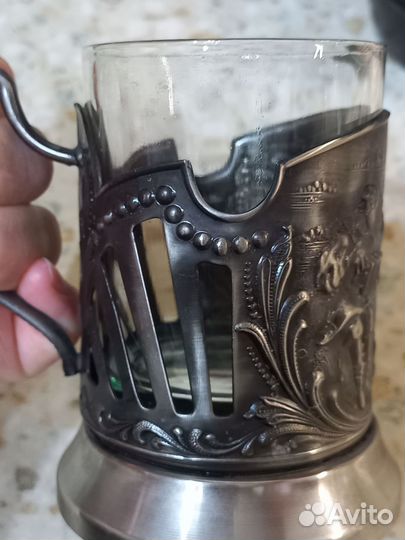 Стакан с подстаканником