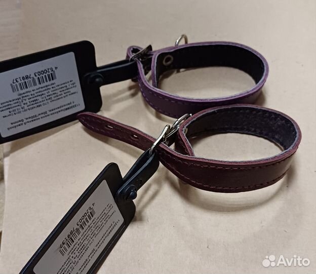 Ошейник кожаный двойной 2 цвета