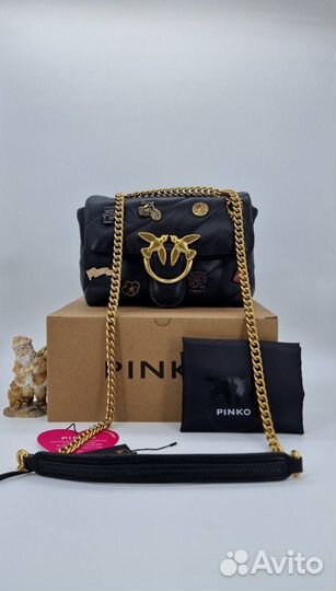 Сумка pinko натуральная кожа Чёрный цвет