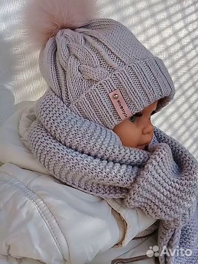 Шапка детская шапка шарф комплект