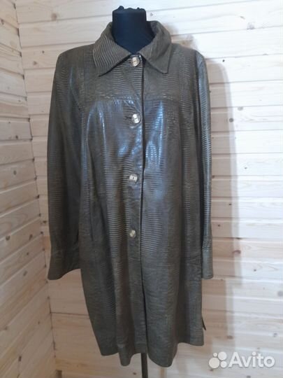 Плащ винтаж натуральная кожа рептилия Torrini 54 р